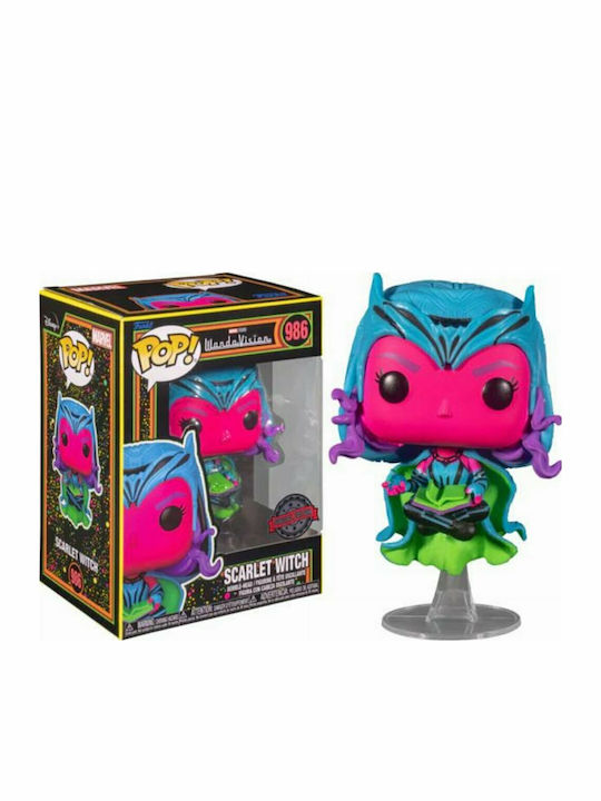 Funko Pop! Marvel: Marvel - WandaVision - Scarlet Witch (Black Light) 986 Wackelkopf & Leuchtet im Dunkeln Sonderausgabe