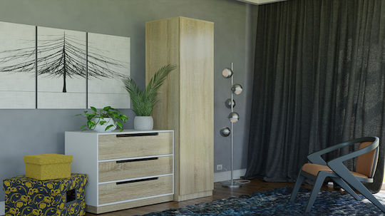 SD-50 SON KPL Μονόφυλλη Ντουλάπα 50x50x180cm Oak