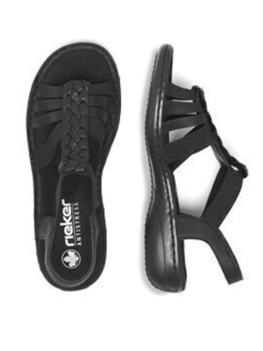 Women's Flat Sandals Anatomic in Black Color