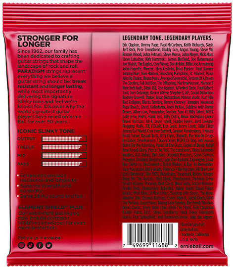 Ernie Ball Ball Burly Slinky Paradigm Electric Guitar Strings Set 11 - 52
