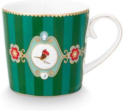 PiP Studio Love Birds Medallion Stripes Emerald-green Κούπα Κεραμική Πράσινη 250ml PiP Studio Love Birds Medallion Stripes Emerald-green Κούπα Κεραμική Πράσινη 250ml
