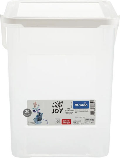 Rotho Babydesign Plastic Storage Box with Lid Transparent 23x23.5x27cm 1pcs