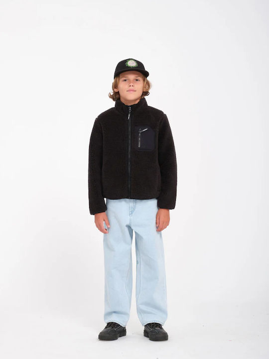 Cardigan pentru copii Fleece Black Muzzer Fuzzar