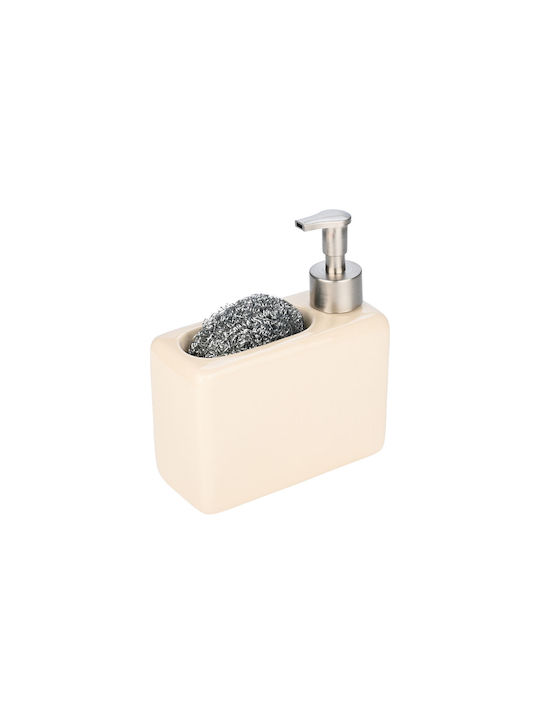 Estia Allure Dispenser Ceramic with Sponge Holder Beige