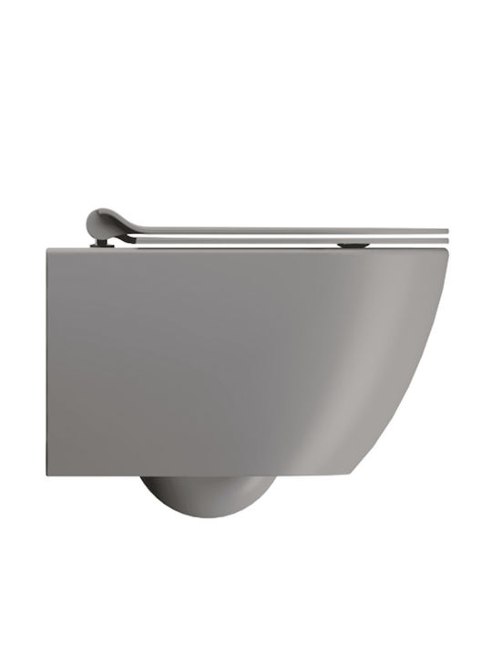 GSI Pura Λεκάνη Κρεμαστή με Slim Κάλυμμα Soft Close Μπλε GSI Pura Λεκάνη Κρεμαστή με Slim Κάλυμμα Soft Close Μπλε