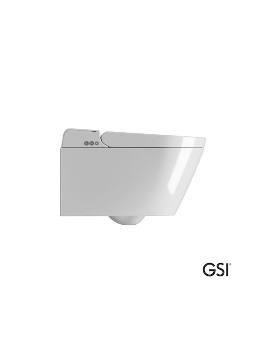 GSI Swirlflush Λεκάνη Κρεμαστή με Κάλυμμα Soft Close και Μπιντέ Λευκή GSI Swirlflush Λεκάνη Κρεμαστή με Κάλυμμα Soft Close και Μπιντέ Λευκή