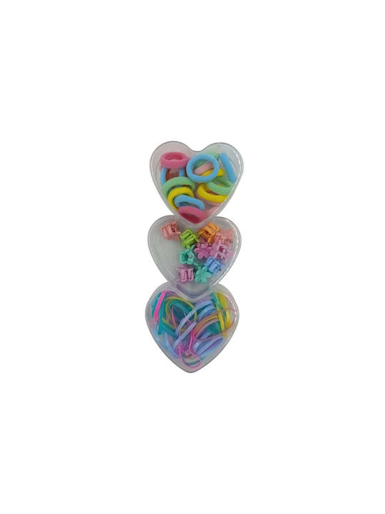 Set mit Kinderhaarschmuck in Herzform Box