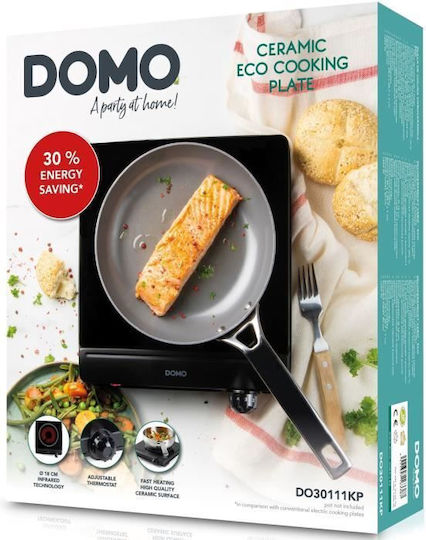 Domo Aragaz de masă Ceramică Singură Negru