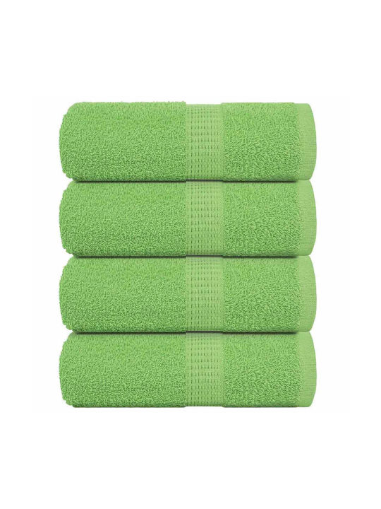 vidaXL Bath Towel Set 4pcs 30x30cm Green Weight 360gsm