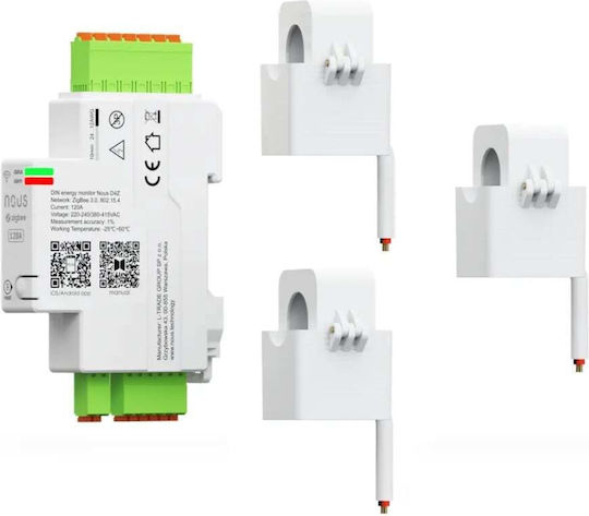 Nous Energy Analyzer for Electric Panel Analog Rail Three-phase Zigbee LAN Google Home Alexa Sonoff Tuya