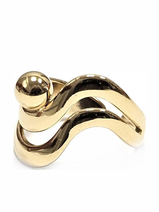 Karma Gifts Women's Steel Gold Plated Ring