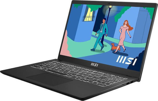 MSI Modern 15 B7M 15.6" FHD (Ryzen 5-7430U/16GB/512GB SSD/W11 Home) Classic Black (GR Keyboard)