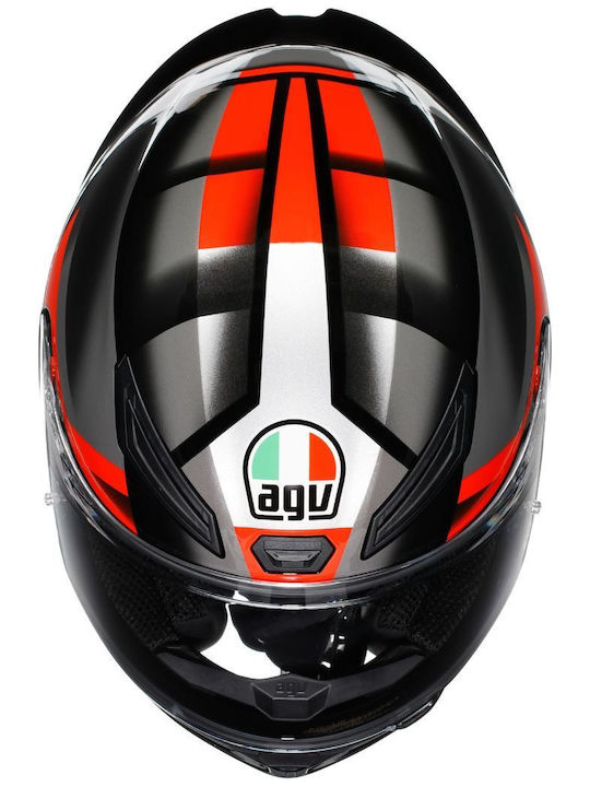 AGV K1 S Black / Grey / Red Motorcycle Helmet Full Face ECE 22.06 1500gr