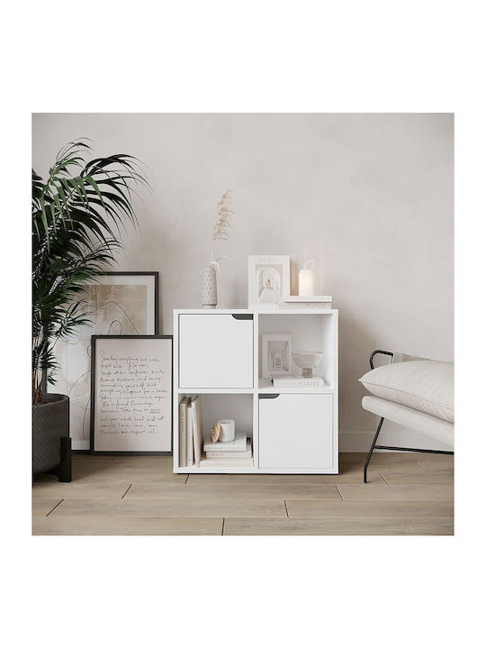 Bookcase Bookel White Shade 59.6x27.5x60.4cm