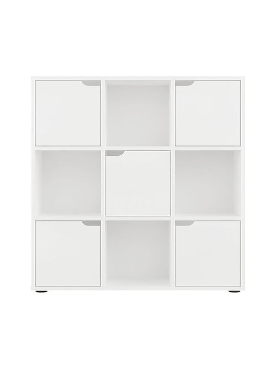 Βιβλιοθήκη Bookel Λευκή Απόχρωση 88.5x27.5x89.3εκ.