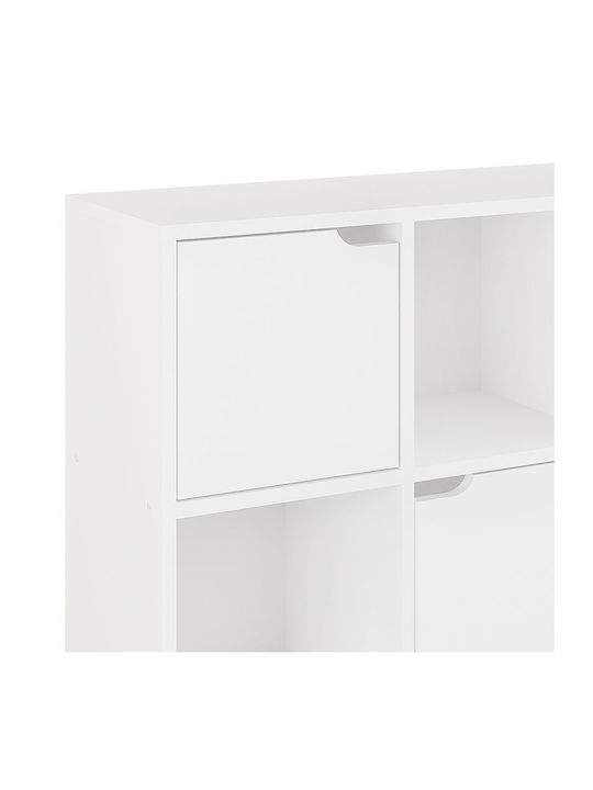 Βιβλιοθήκη Bookel Λευκή Απόχρωση 88.5x27.5x89.3εκ.