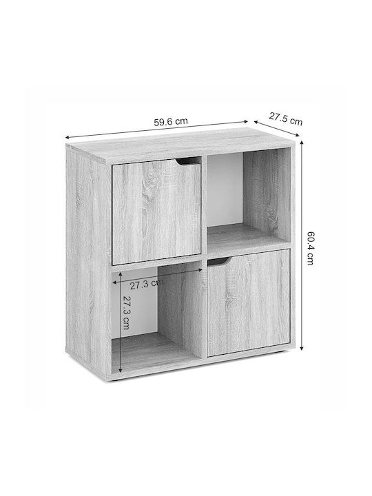 Βιβλιοθήκη Bookel Sonoma Απόχρωση 59.6x27.5x60.4εκ.