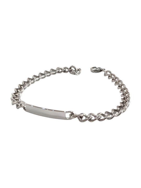 Kalliopi Silver Bracelet Id made of Steel