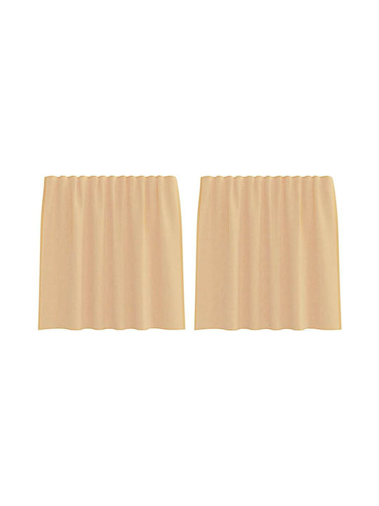 vidaXL Curtain Window with Pencil Pleat Beige 140x140cm