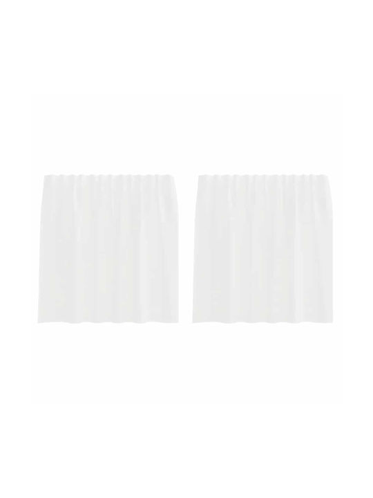 vidaXL Curtain Window with Pencil Pleat White 140x140cm