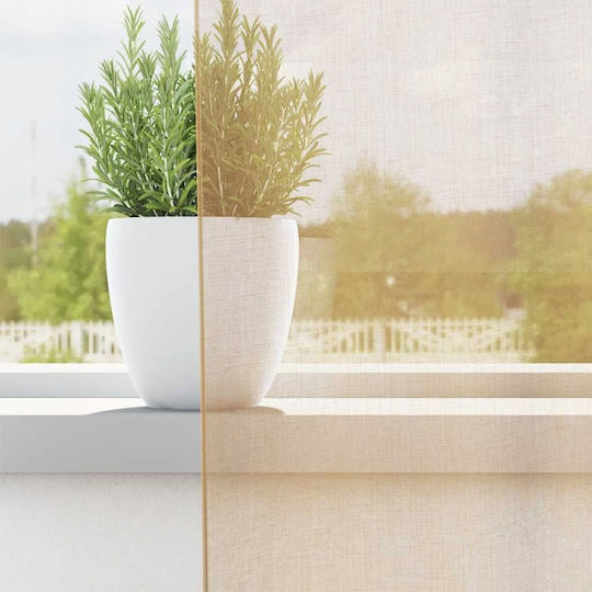 vidaXL vidaXL Set Vorhänge Fenster mit Bleistiftfalten Beiges 140x245cm