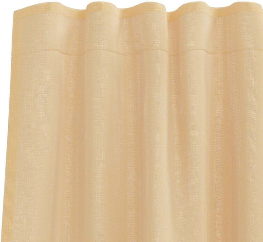 vidaXL Set Vorhänge Fenster mit Obere Registerkarte Voile Beige 140x175cm
