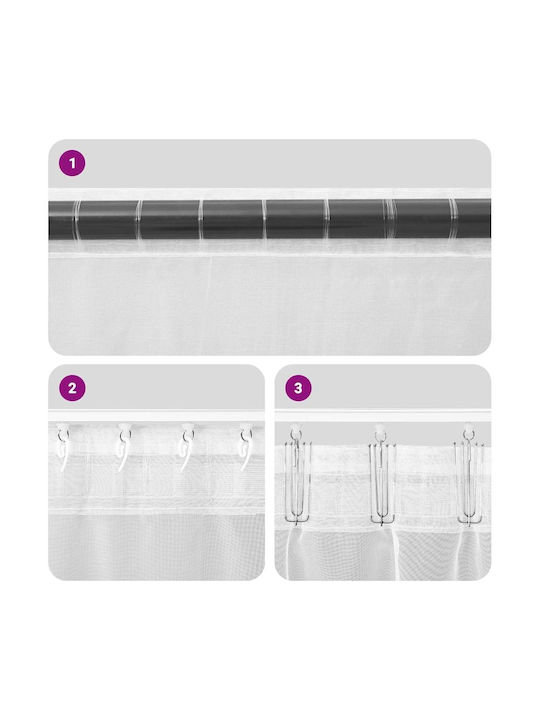 vidaXL Set Perdele Fereastra Cu Coafură Bej 140x245cm