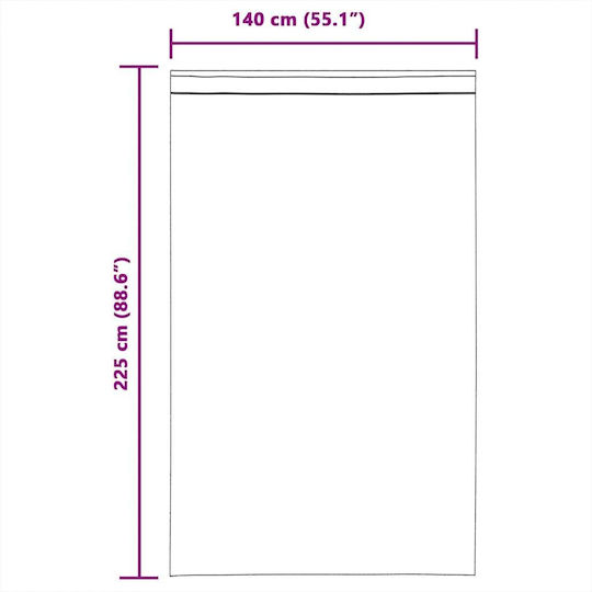vidaXL Set Vorhänge mit Tunnel Voile Orange 140x225cm