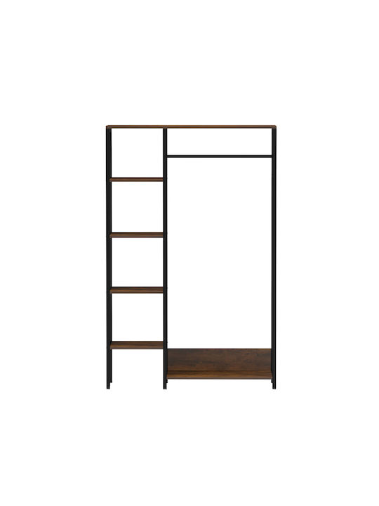 Aranja Entry Furniture with Shoe Rack Black-Melamine Brown 90x30x140cm