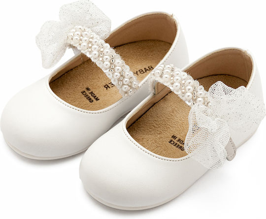 Babywalker Бебешки Кожени Помпи Бели
