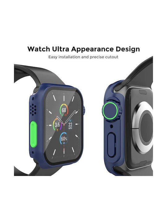 AHAstyle WG115 Пластмасов Калъф в Син цвят за Apple Watch 7, 8, 9 45мм