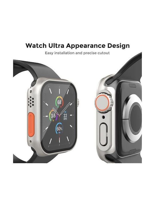 AHAstyle Wg115 Plastic Case in Silver color for Apple Watch 7, 8, 9 45mm