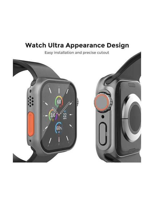 AHAstyle Wg115 Plastikhülle in Gray Farbe für Apple Watch 7, 8, 9 45 mm