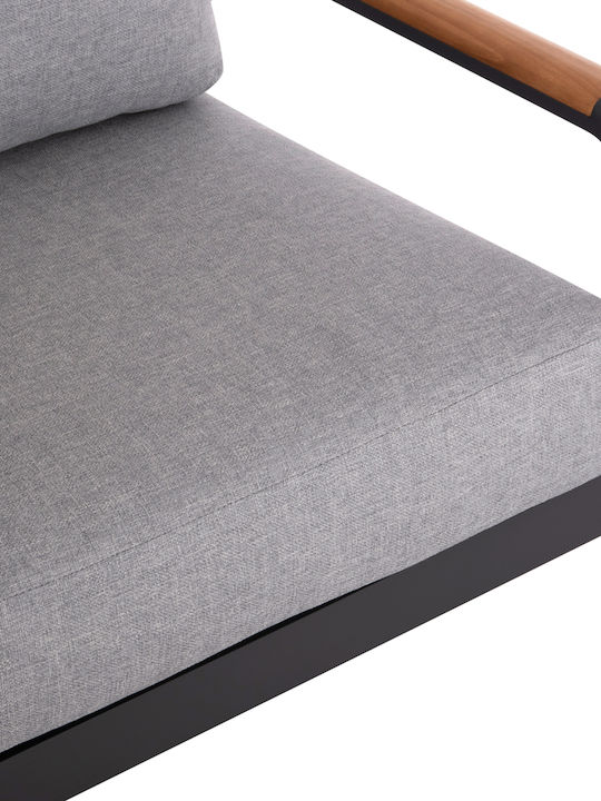 Set Mobilier Exterior Elara 4 Piese Gri Cu Perne