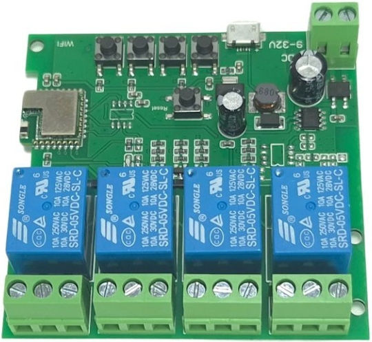 SmartWise Smart Switch 4 Καναλιών Wi-Fi & Bluetooth