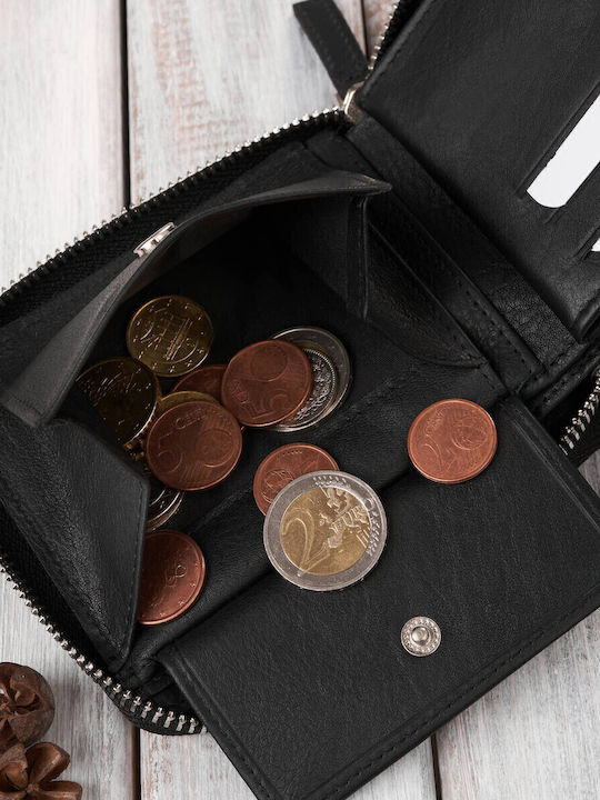 Set Leather Men's Wallet with RFID Black