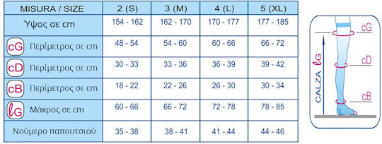 Scudotex Κάλτσες Ριζομηρίου 18-21 mmHg Μπεζ