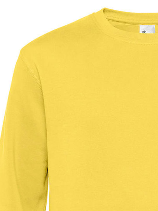 B&C Men's Long Sleeve Promotional Sweatshirt Yellow Fizz