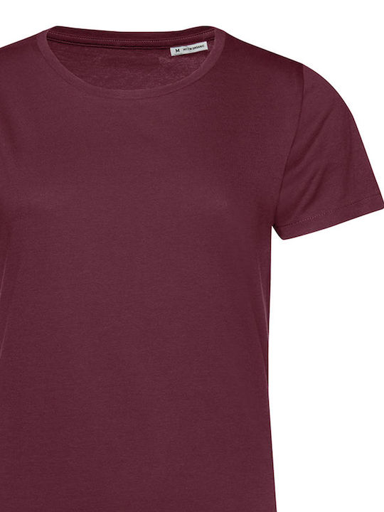 B&C Women's Short Sleeve Promotional T-Shirt Burgundy