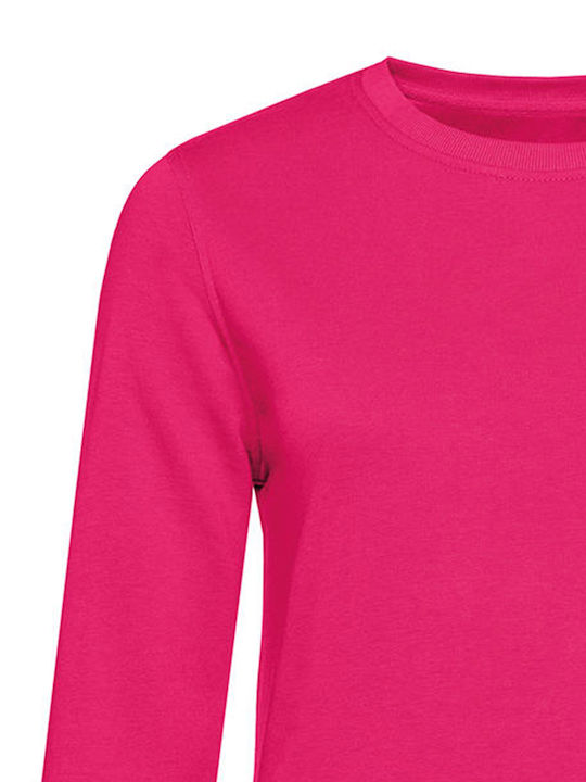 B&C Women's Long Sleeve Promotional Sweatshirt Magenta Pink