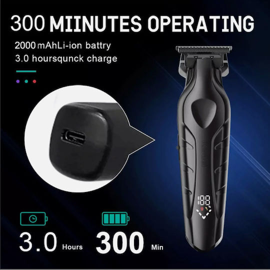 Kemei Професионална Машинка за Подстригване Черна KM-2269