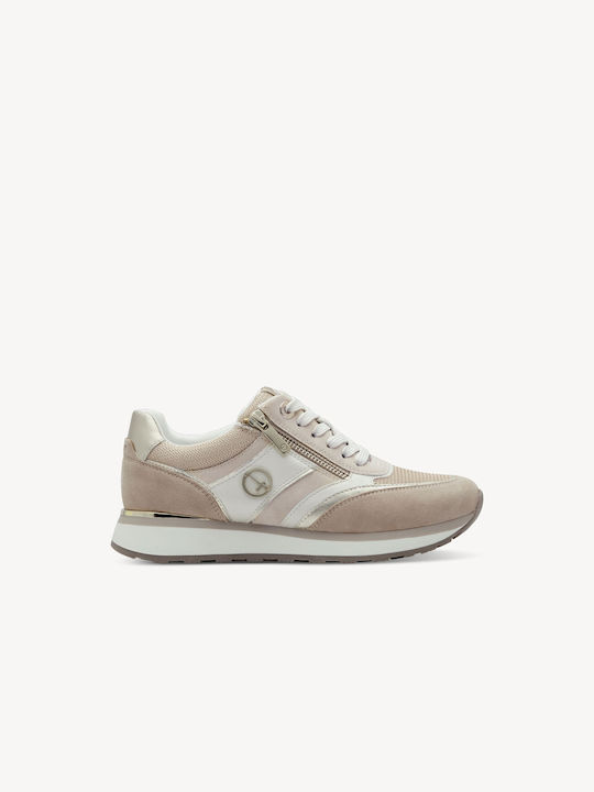 Tamaris Damen Sneaker Beige / Gold