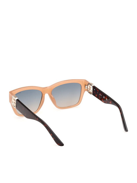 Guess Unisex Sunglasses with Black Horn-Rimmed Frame and Blue Gradient Lenses GU00105 57P