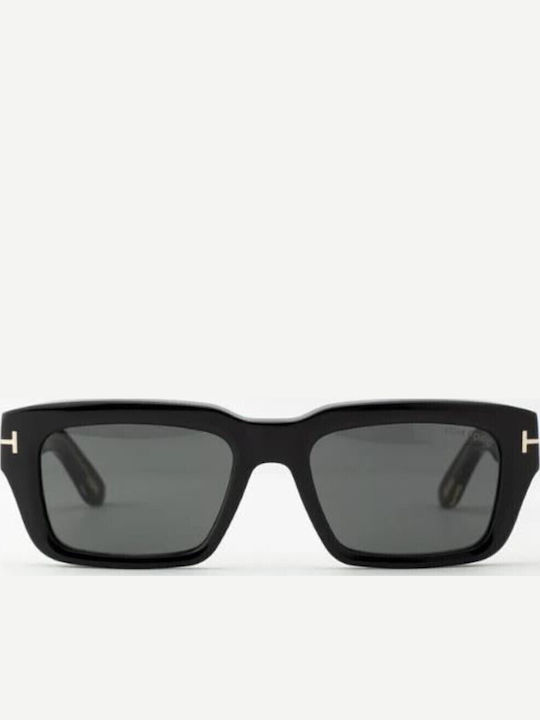 Tom Ford Icon Collection Unisex Γυαλιά Ηλίου με Μαύρο Κοκκάλινο Σκελετό και Γκρι Ντεγκραντέ Φακό FT1203 01A