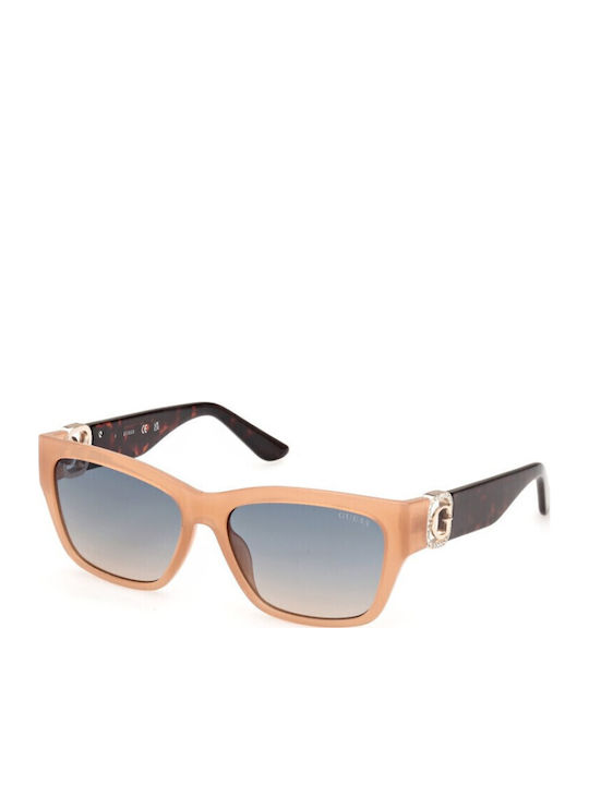 Guess Unisex Sunglasses with Black Horn-Rimmed Frame and Blue Gradient Lenses GU00105 57P