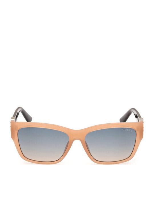 Guess Unisex Sunglasses with Black Horn-Rimmed Frame and Blue Gradient Lenses GU00105 57P