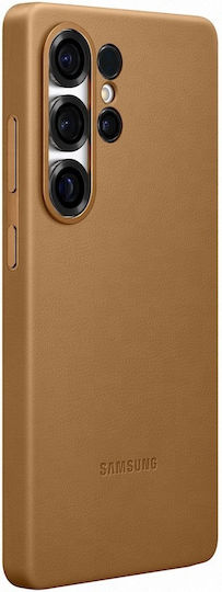 Samsung Back Cover Δερμάτινο Χρυσό (Galaxy S25 Ultra)
