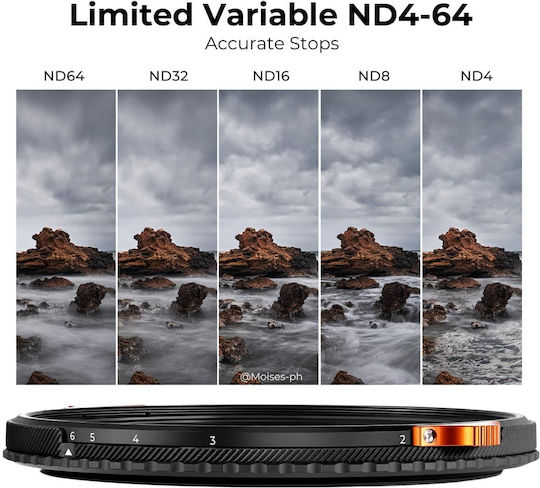 K&F Concept Nano-x Variable Filter PL / ND / CPL 82mm for Camera Lenses