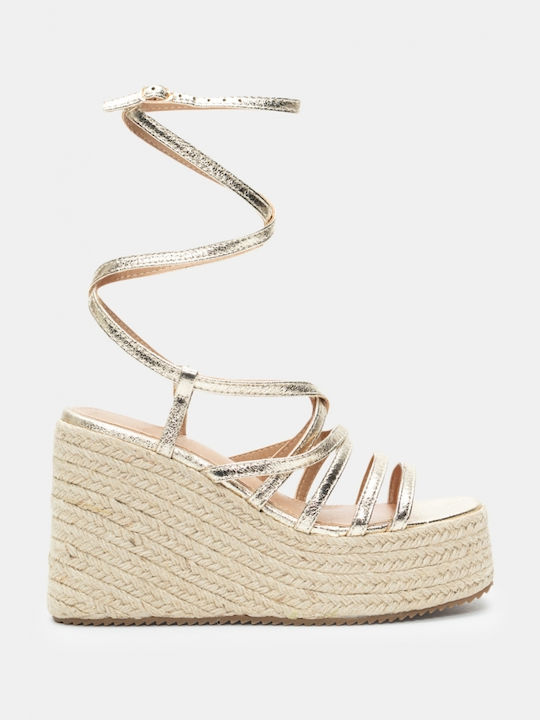 Luigi Women's Platform Espadrilles Gold