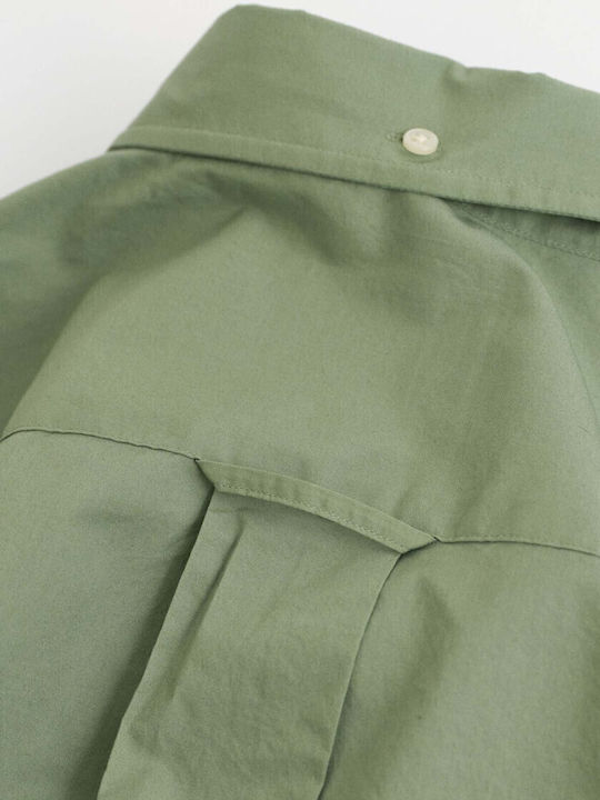 Long-sleeved Cotton Shirt Kalamata Green
